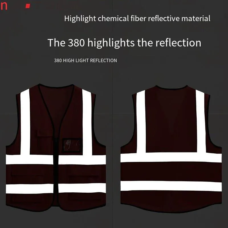 10 Pieces Outdoor Working Reflective Vest Safety Vest Construction Engineering Traffic Sanitation Safety Warning Work Clothes