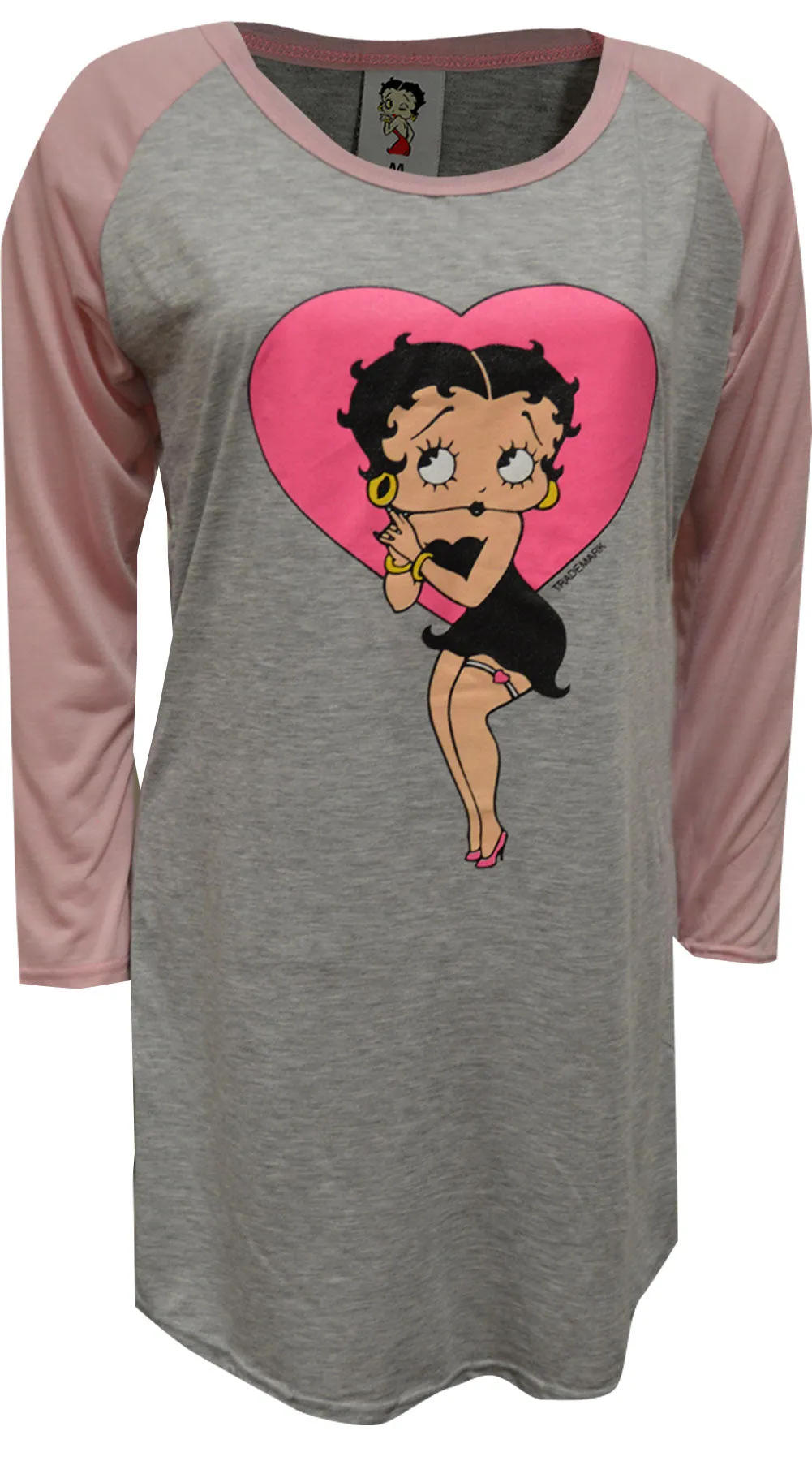 Betty Boop Little Black Dress Plus Size Nightshirt