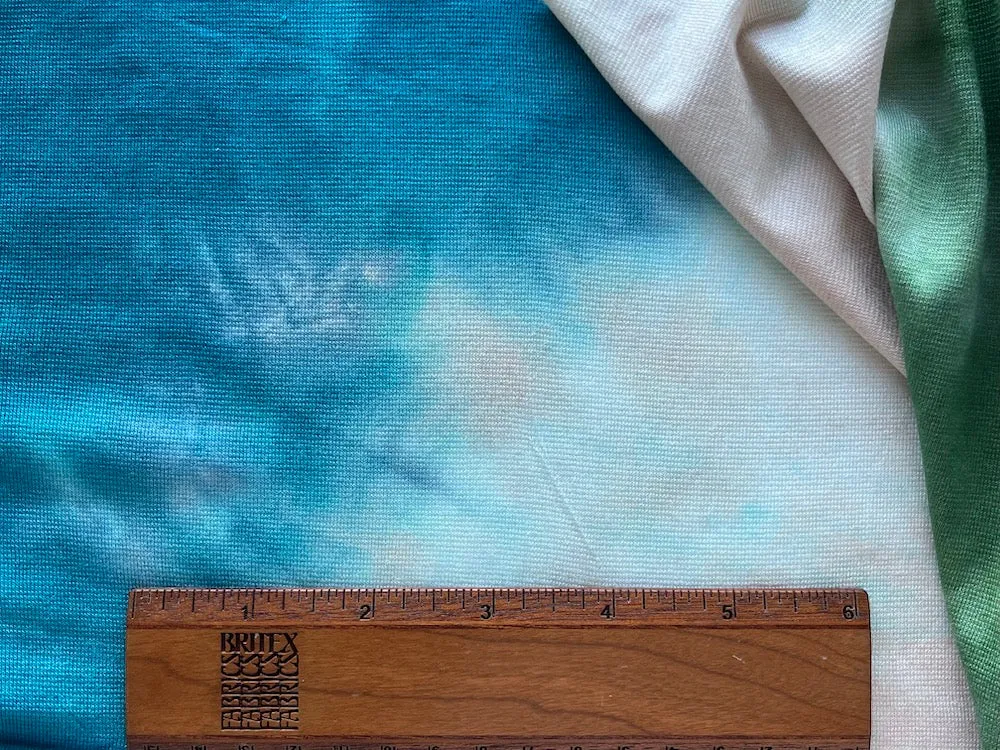 Cool Underwater Tie-Dye Viscose Knit
