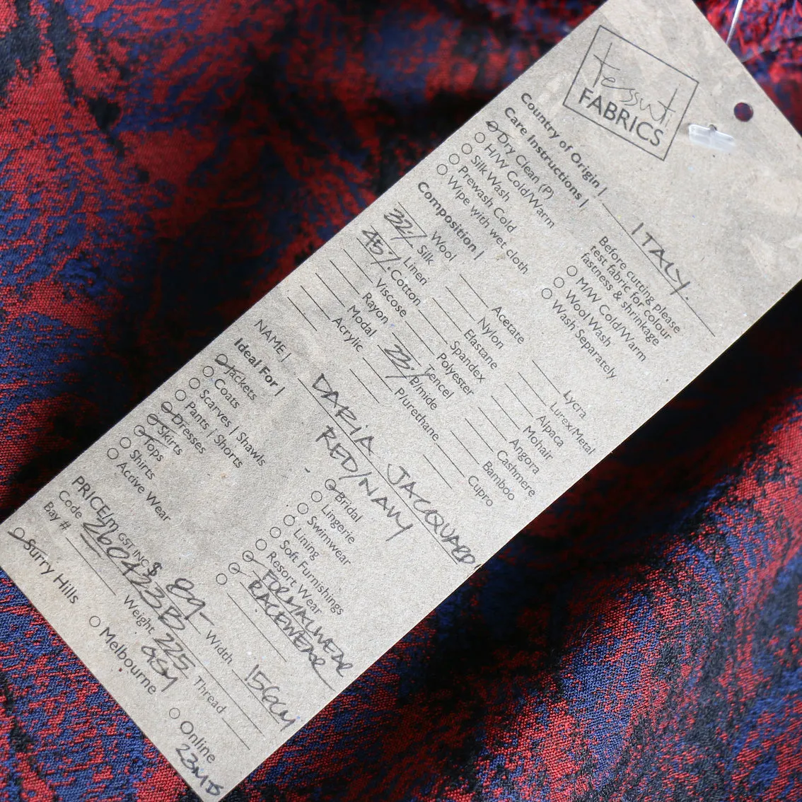 Daria Jacquard Red/Navy