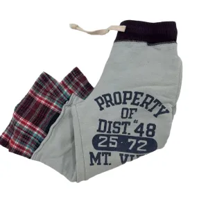 Drawstring Plaid Cuff Pants