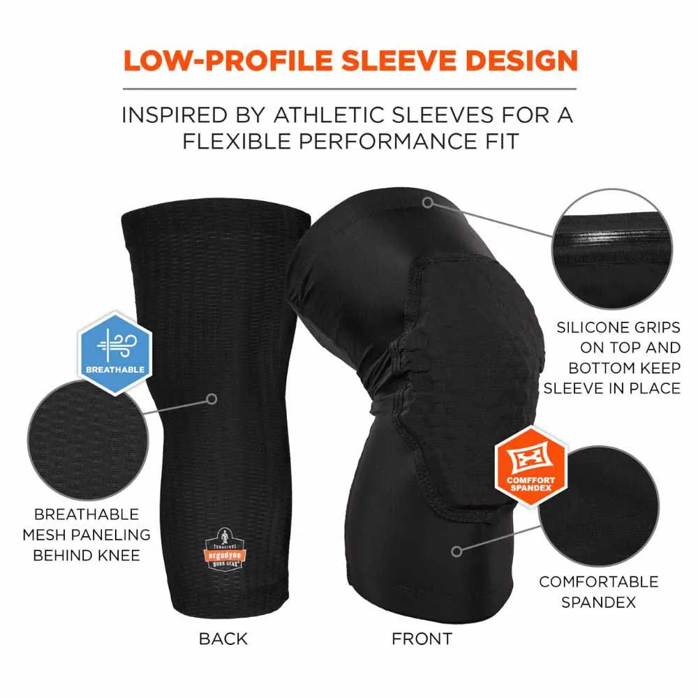 Ergodyne 18527 525 L/XL Black Lightweight Knee Sleeves Pair
