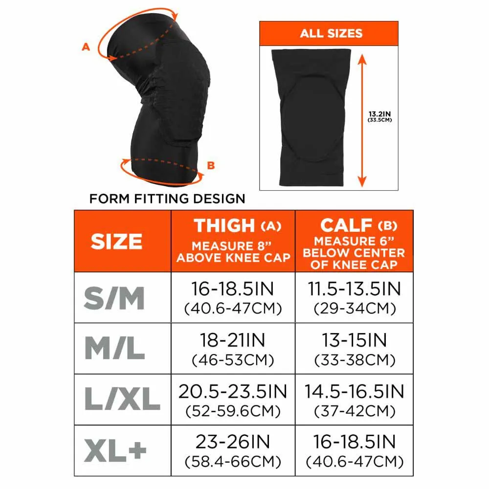Ergodyne 18527 525 L/XL Black Lightweight Knee Sleeves Pair