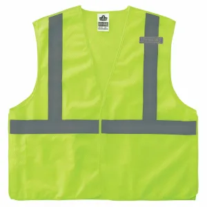Ergodyne 24544 8215BA-S L Lime Class 2 Economy Breakaway Mesh Vest - Single Size