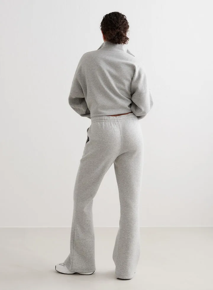 Flare Sweatpants| Light Grey Melange