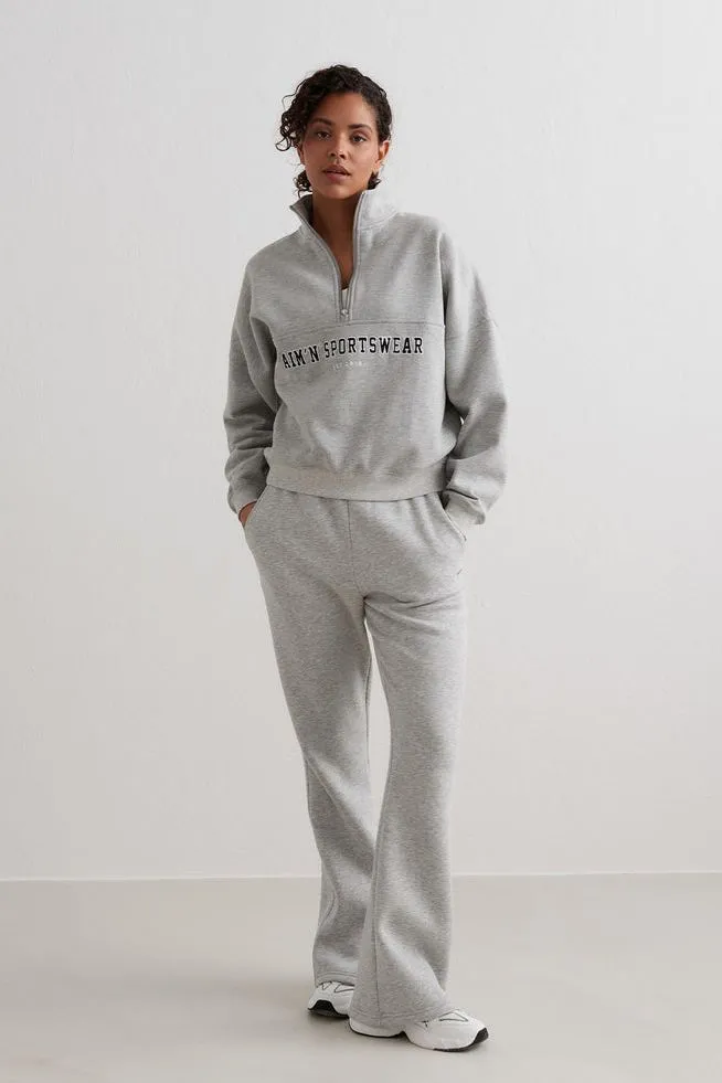 Flare Sweatpants| Light Grey Melange