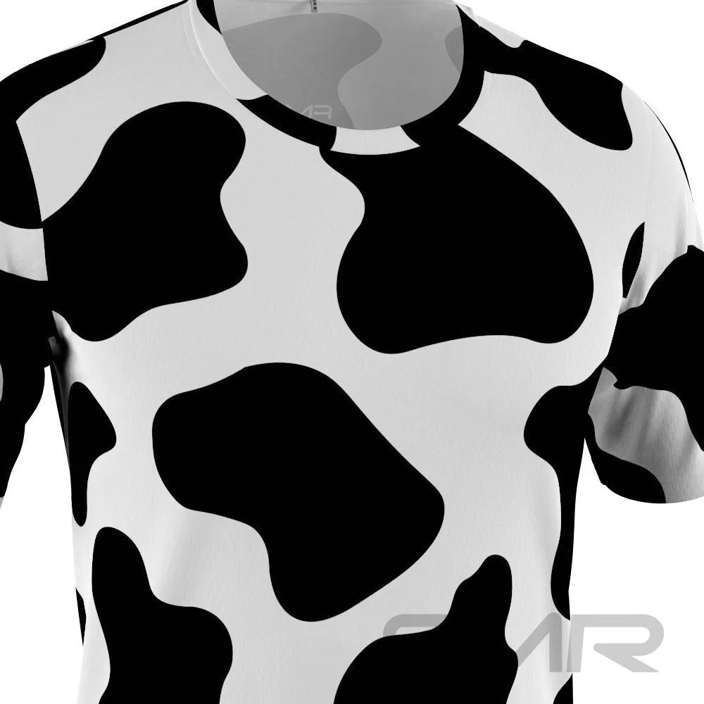FMR Men's Cow Print Short Sleeve Shirt