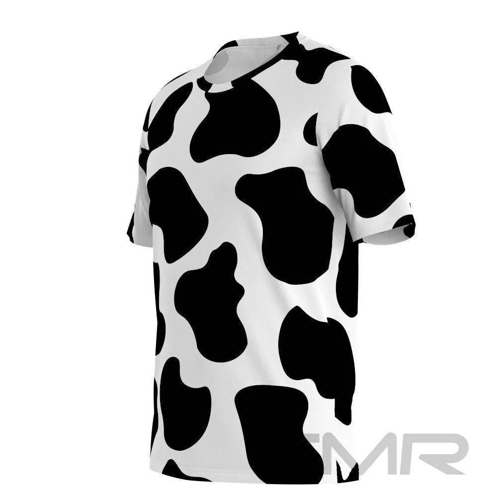 FMR Men's Cow Print Short Sleeve Shirt