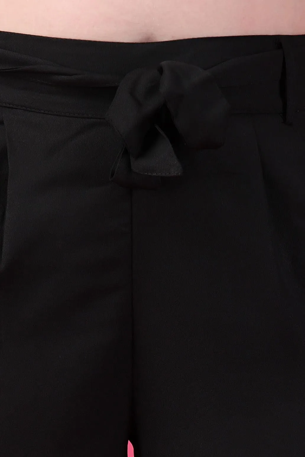 Formal Solid Pants with Belt