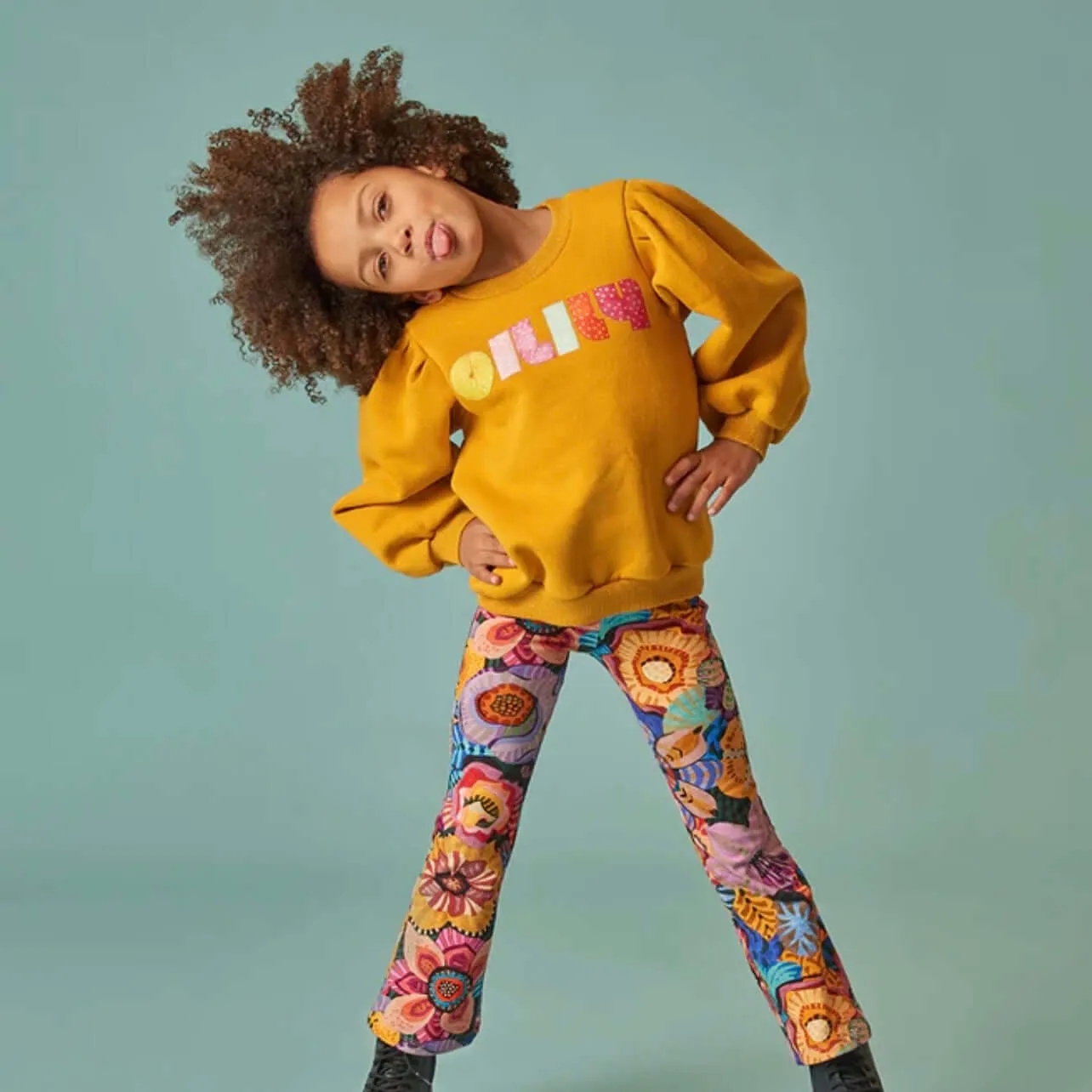 Girls Yellow Honny Glitter Sweater