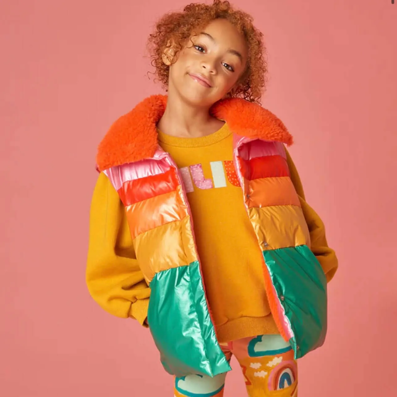 Girls Yellow Honny Glitter Sweater