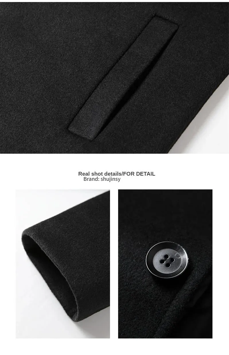 Herrenmäntel, Herren-Wintermantel, Mantel für Herren, Herrenjacke, Wolle 54,3 %, Herrenjacken und Mäntel, langer Mantel für Herren, Wintermantel für Herren