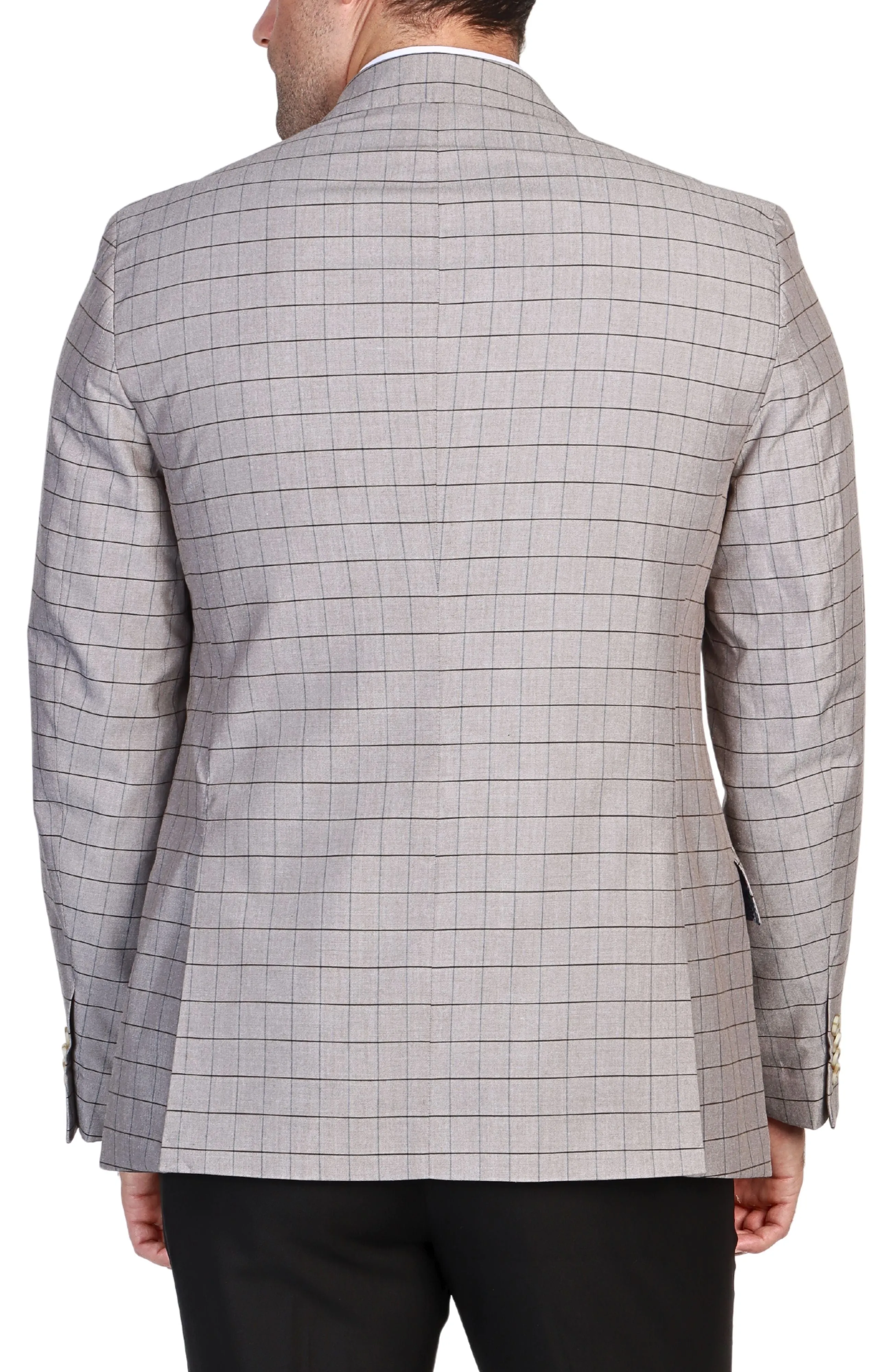 Khaki Mini Windowpane Sport Coat