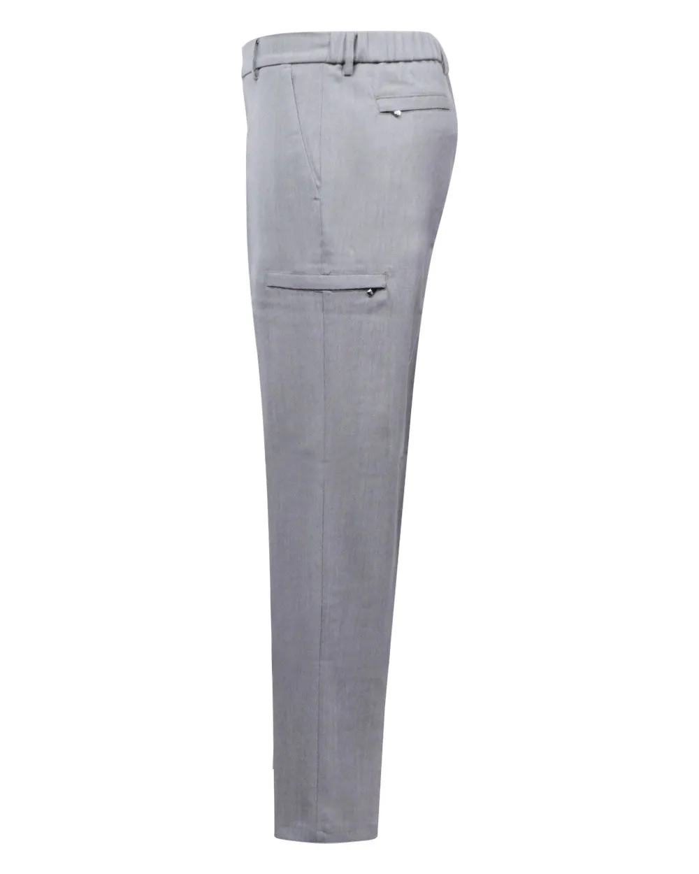 Light Grey Twill Cargo Pants