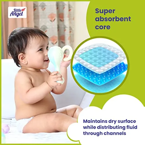 Little Angel Extra Dry Baby Pants Diaper, Extra Large (XL) Size, 112 Count, Super Absorbent Core Up to 12 Hrs. Pack of 2, 56 count/pack, Over 12kg