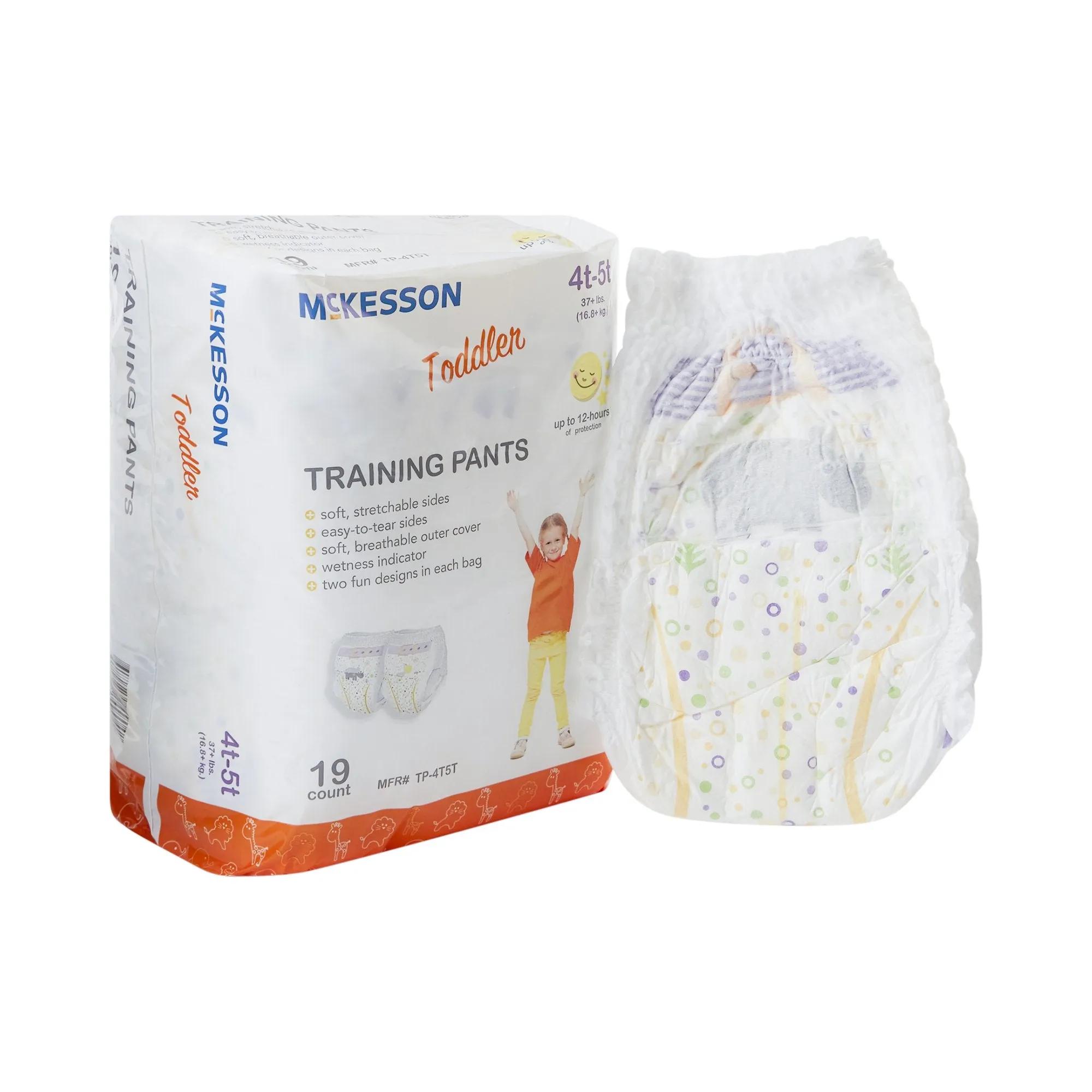 McKesson Toddler Training Pants, 4T to 5T, 37  lbs