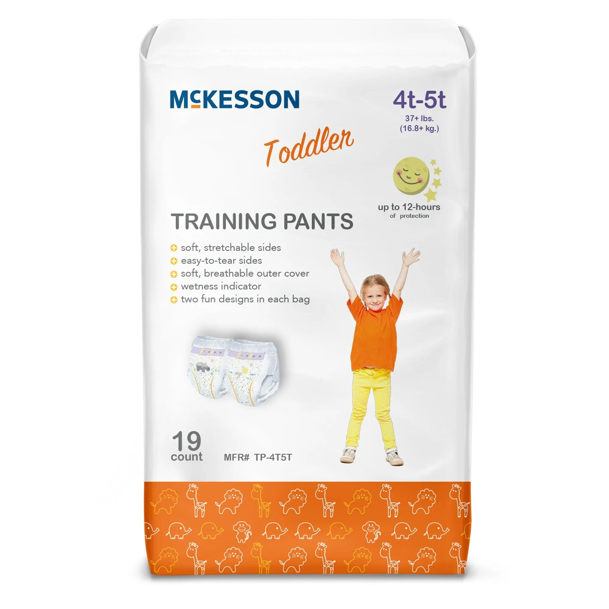 McKesson Toddler Training Pants, 4T to 5T, 37  lbs