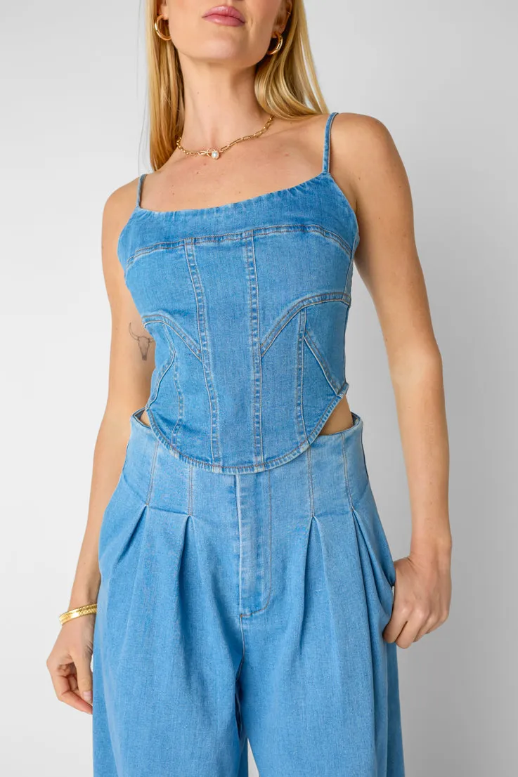 Michelle Denim Top