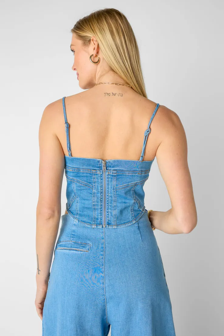 Michelle Denim Top