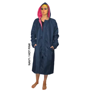 Navy/Hot Pink SS Swim Parka
