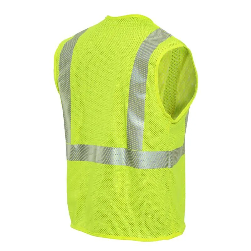 NSA DRIFIRE FR Hi-Vis Mesh Zip Front Class 2 Vest V00HA2Z_ _