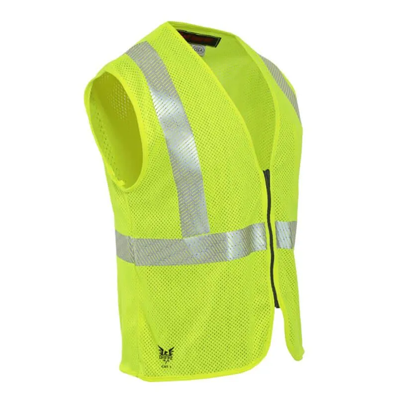 NSA DRIFIRE FR Hi-Vis Mesh Zip Front Class 2 Vest V00HA2Z_ _