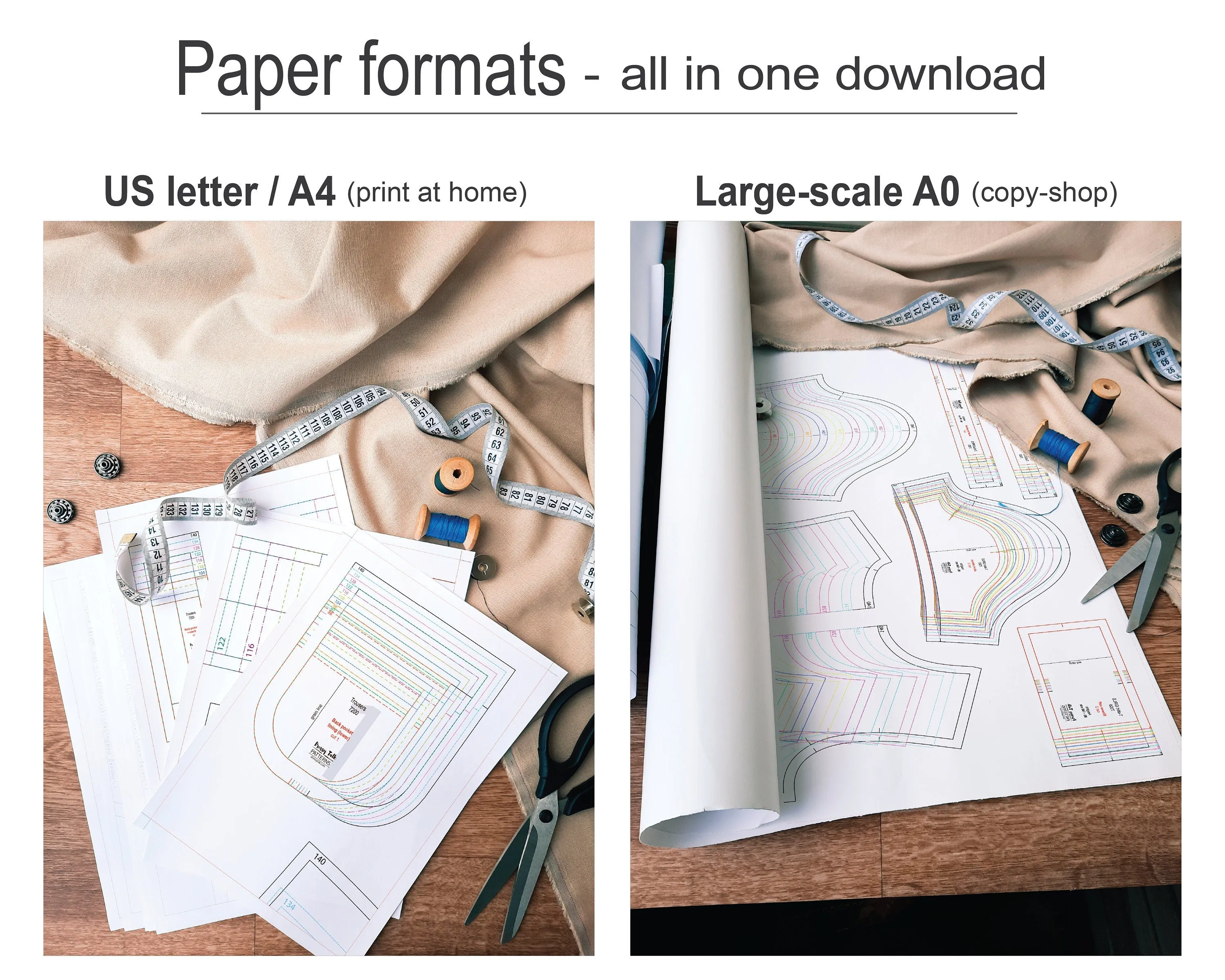 Pattern Sewing PDF Bundle - Pajama Set Sewing Patterns for Men and Women - Easy to Sew for Beginners PJ Pattern PDF - Sewing Tutorial