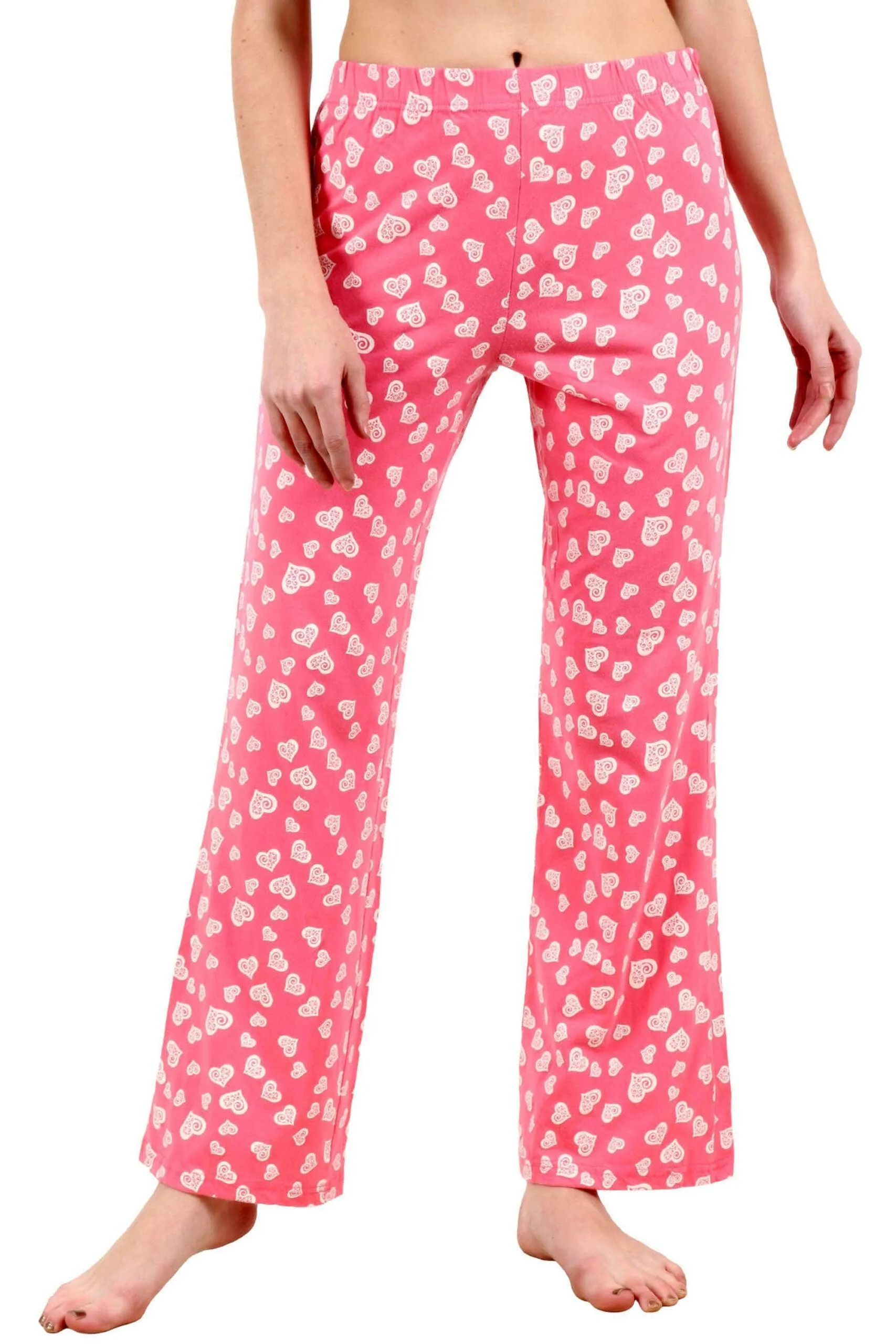 Pink Hearts Printed Pyjamas