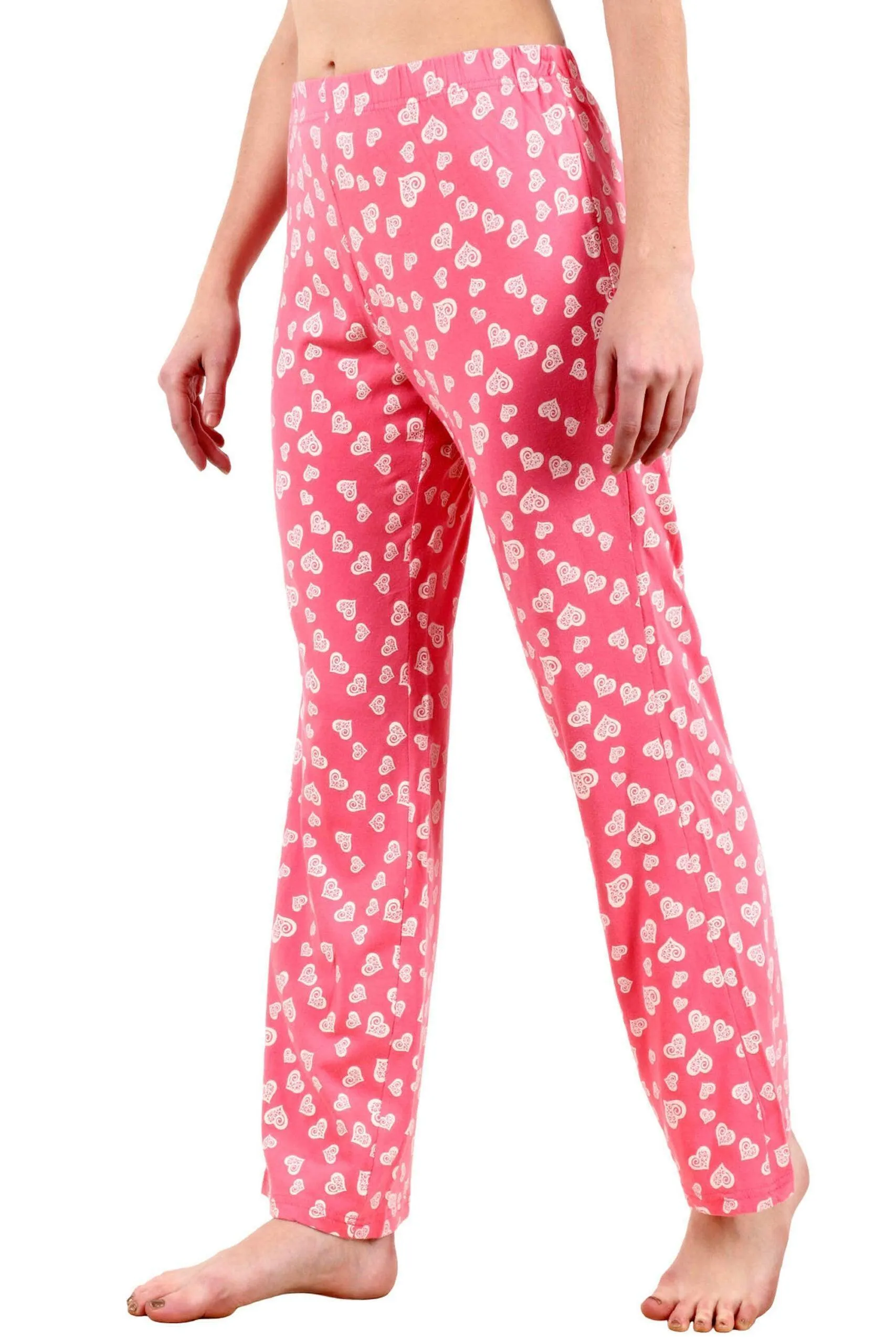 Pink Hearts Printed Pyjamas