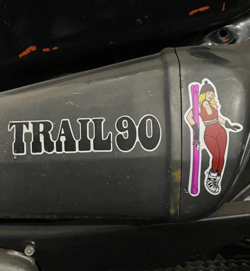 Pinup Skier Sticker - Bad Betty