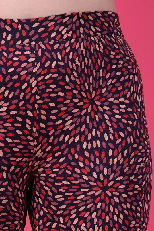 Purple Rice Printed Cropped Pyjamas