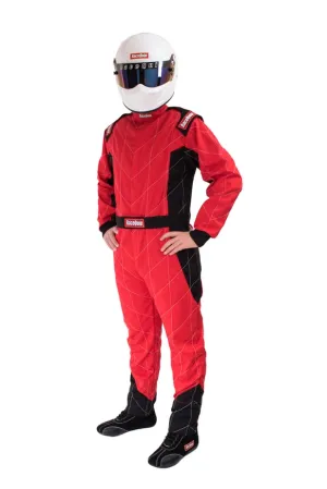 RaceQuip One Piece Single Layer Fire Suit - Red - 3XL - 130918