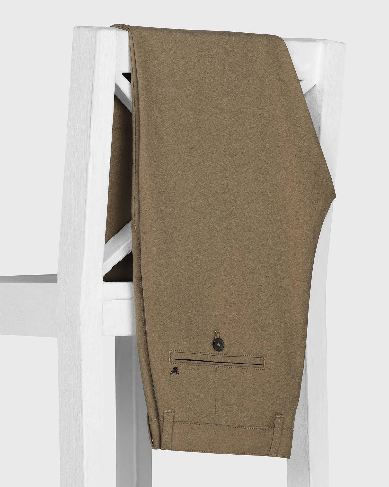 Slim Fit B-91 Casual Olive Solid Khakis - Tulip