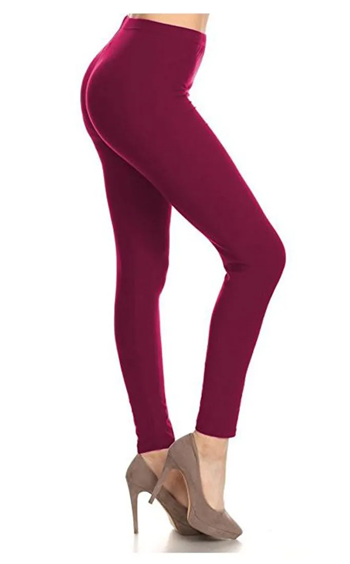 Solid High Waist Soft Lined Leggings