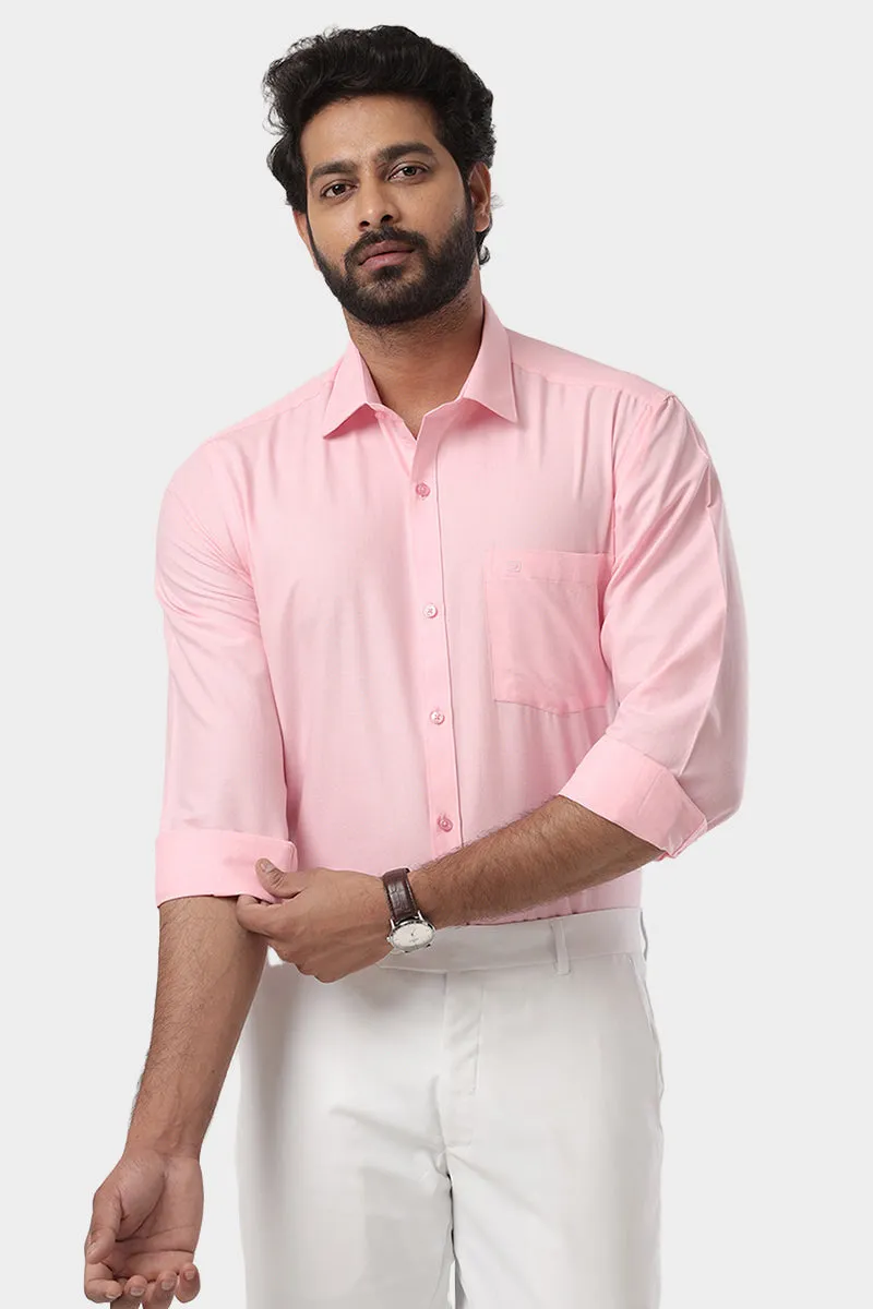 Super Soft - Baby Pink Formal Shirts for Men | Ariser