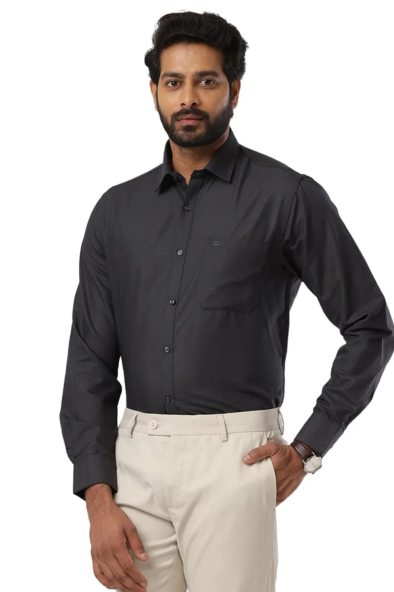 Super Soft - Gray Formal Shirts for Men | Ariser