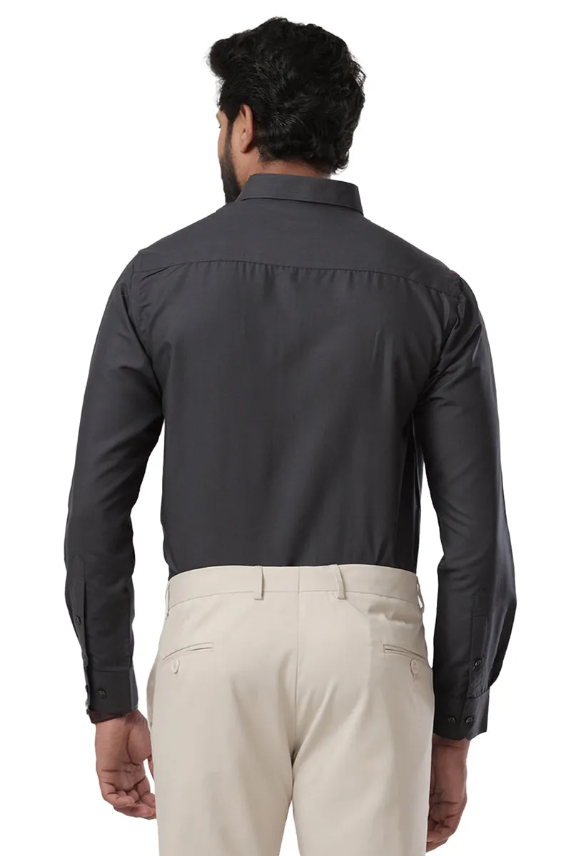 Super Soft - Gray Formal Shirts for Men | Ariser