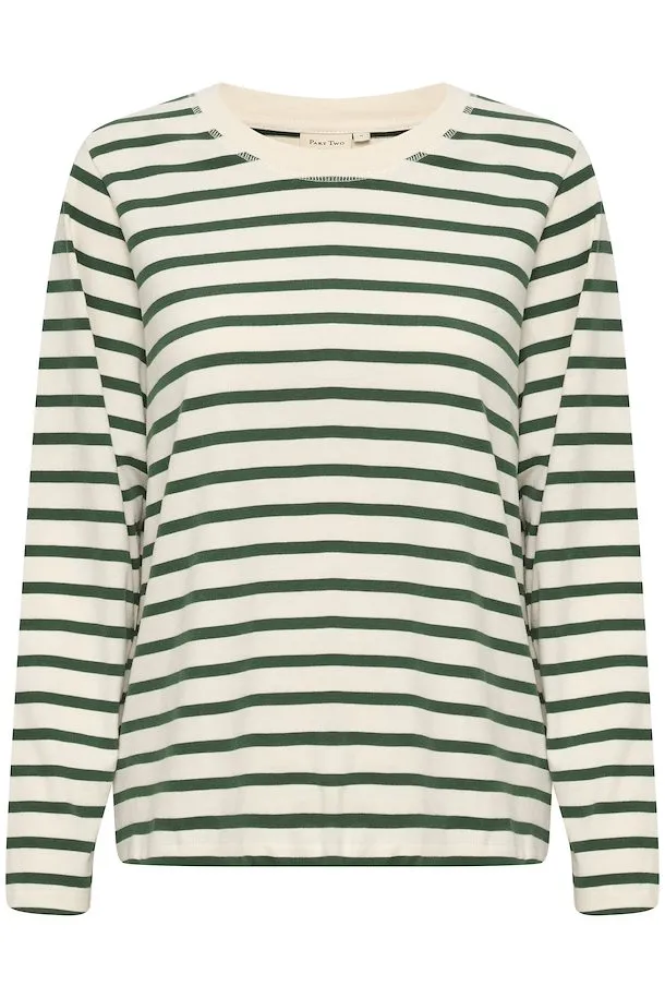 The Rong Stripe Long Sleeve by Part Two - Evergreen