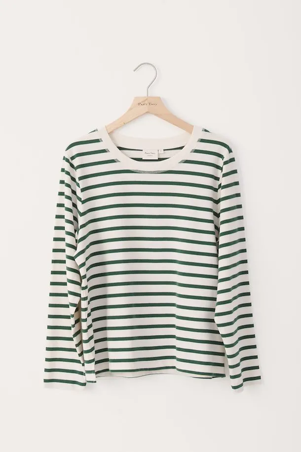 The Rong Stripe Long Sleeve by Part Two - Evergreen