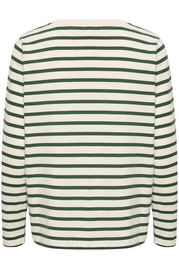 The Rong Stripe Long Sleeve by Part Two - Evergreen