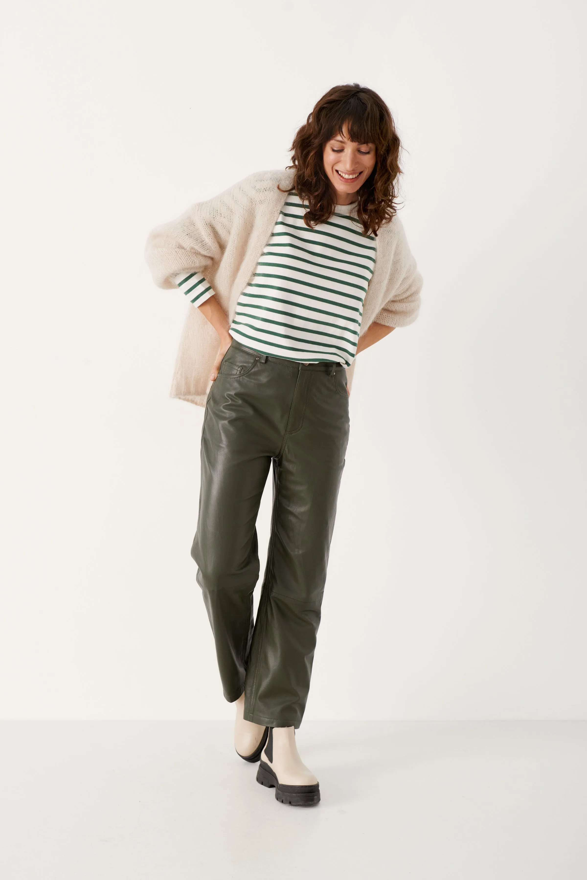 The Rong Stripe Long Sleeve by Part Two - Evergreen