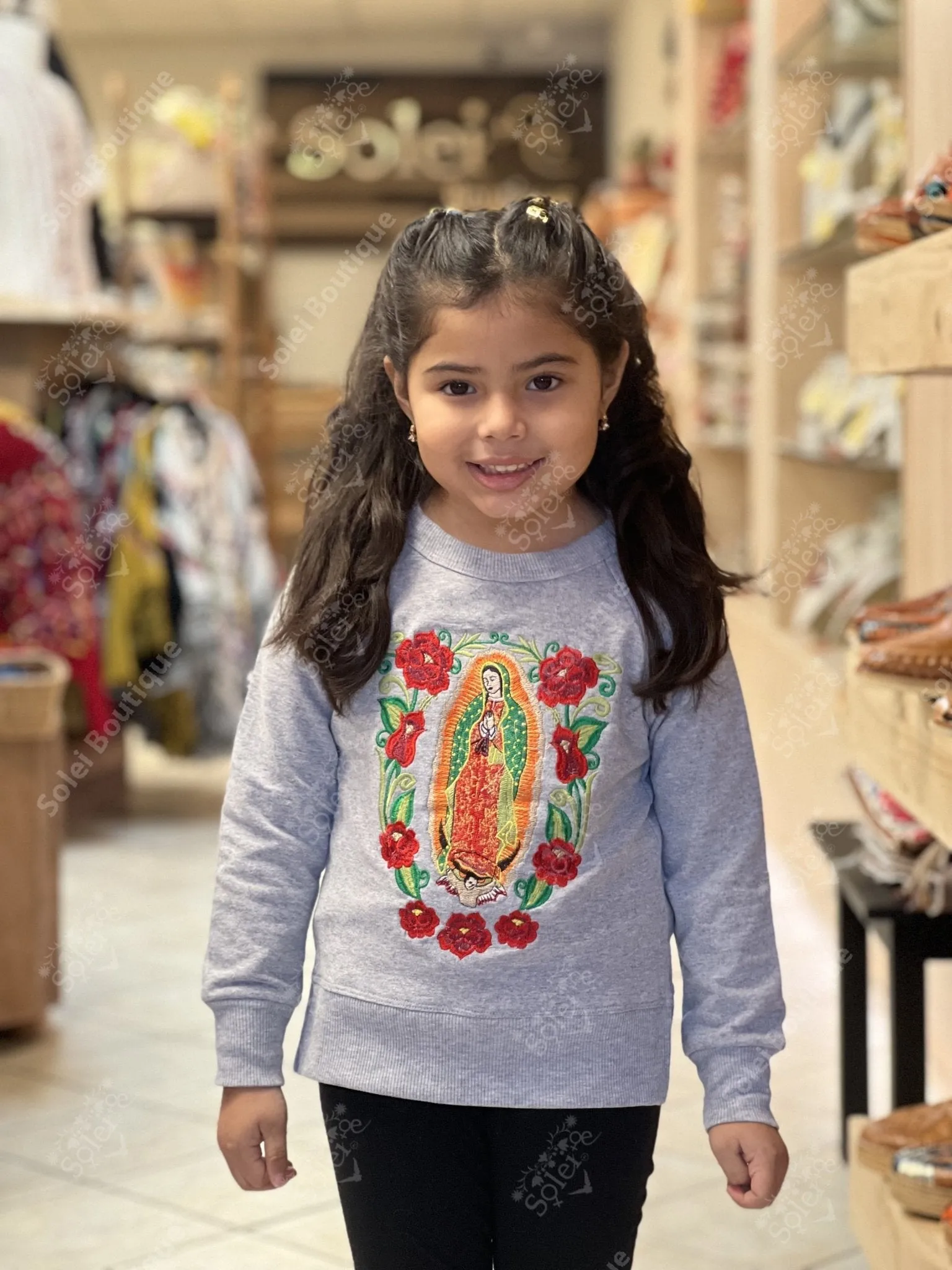 Virgin Embroidered Niña Sweatshirt