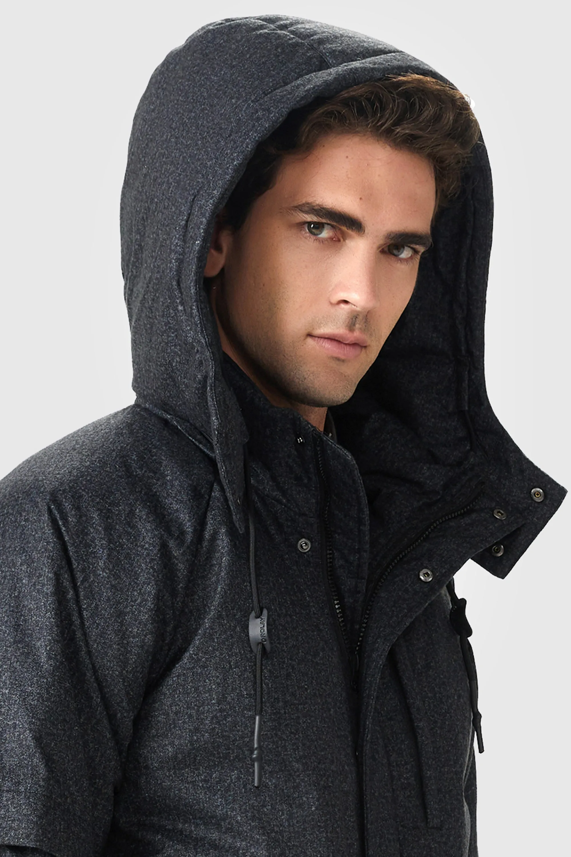 Windproof Down Jacket with Hood