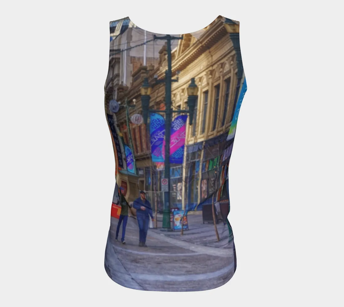 Women's All-Over Fitted Regular Tank Top - Downtown Calgary Stephen Avenue